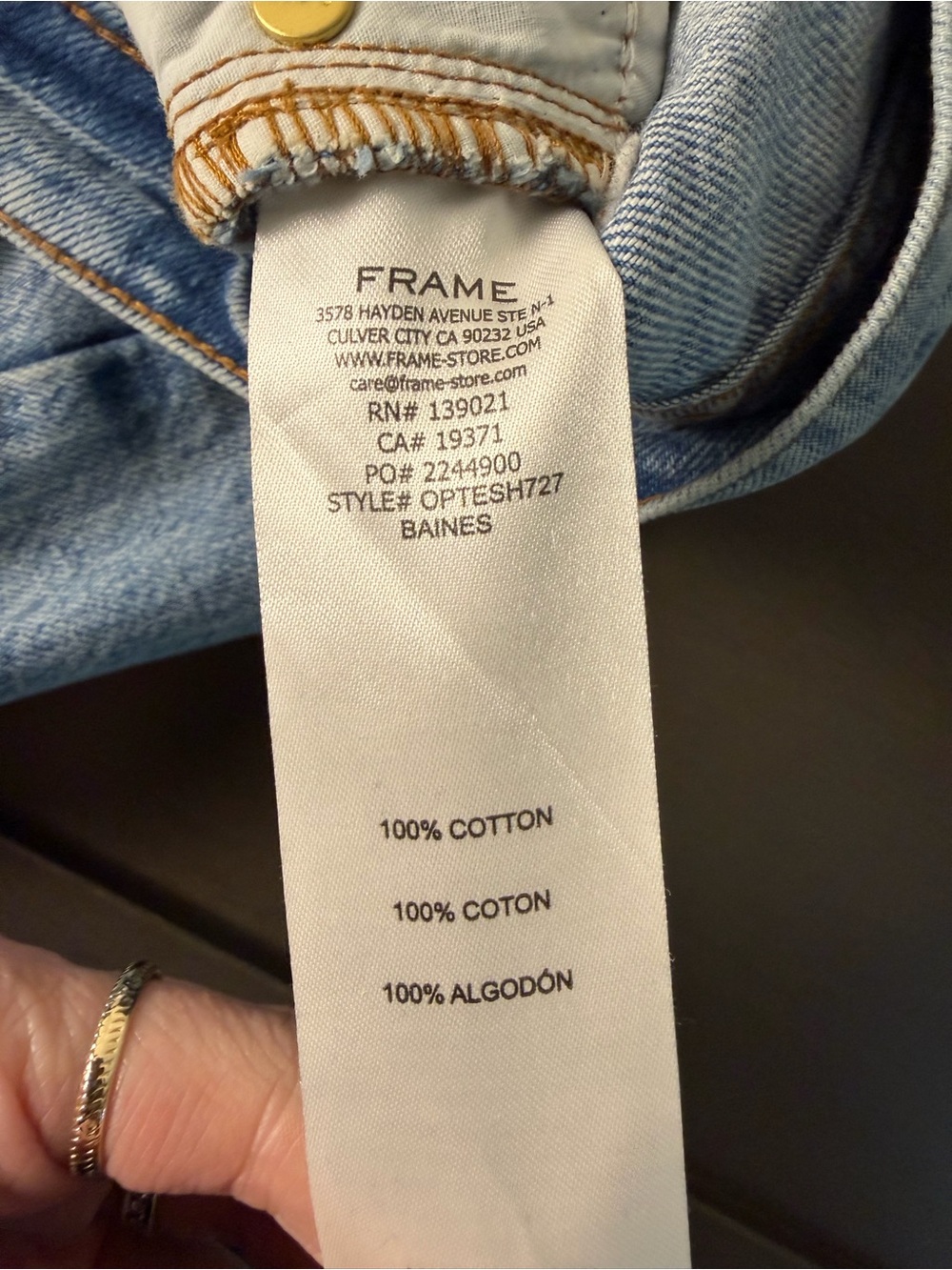 Frame Denim Light Blue High-Rise Jeans Shorts - Picture 10 of 12